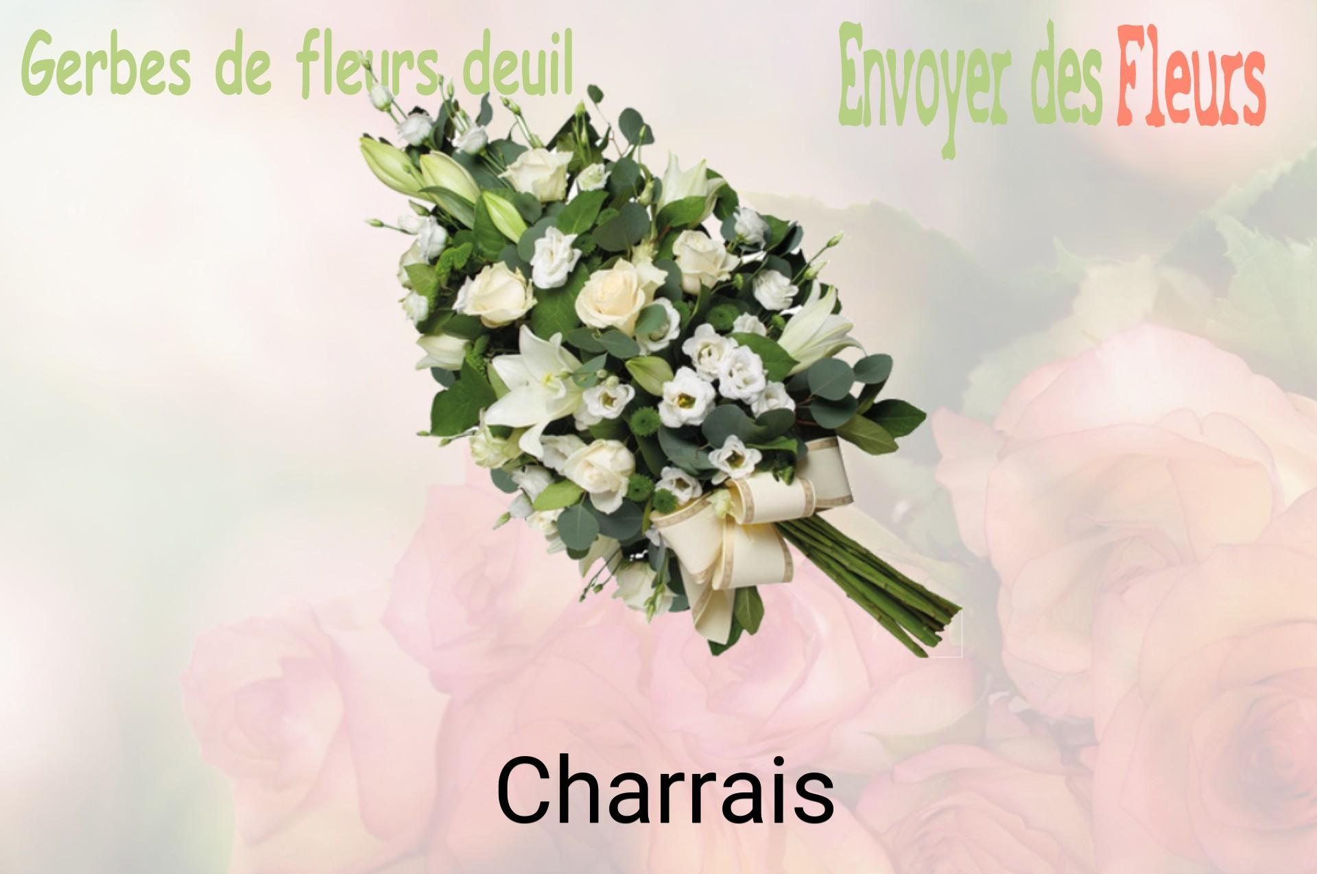 Gerbe de fleurs de deuil livrée à Charrais